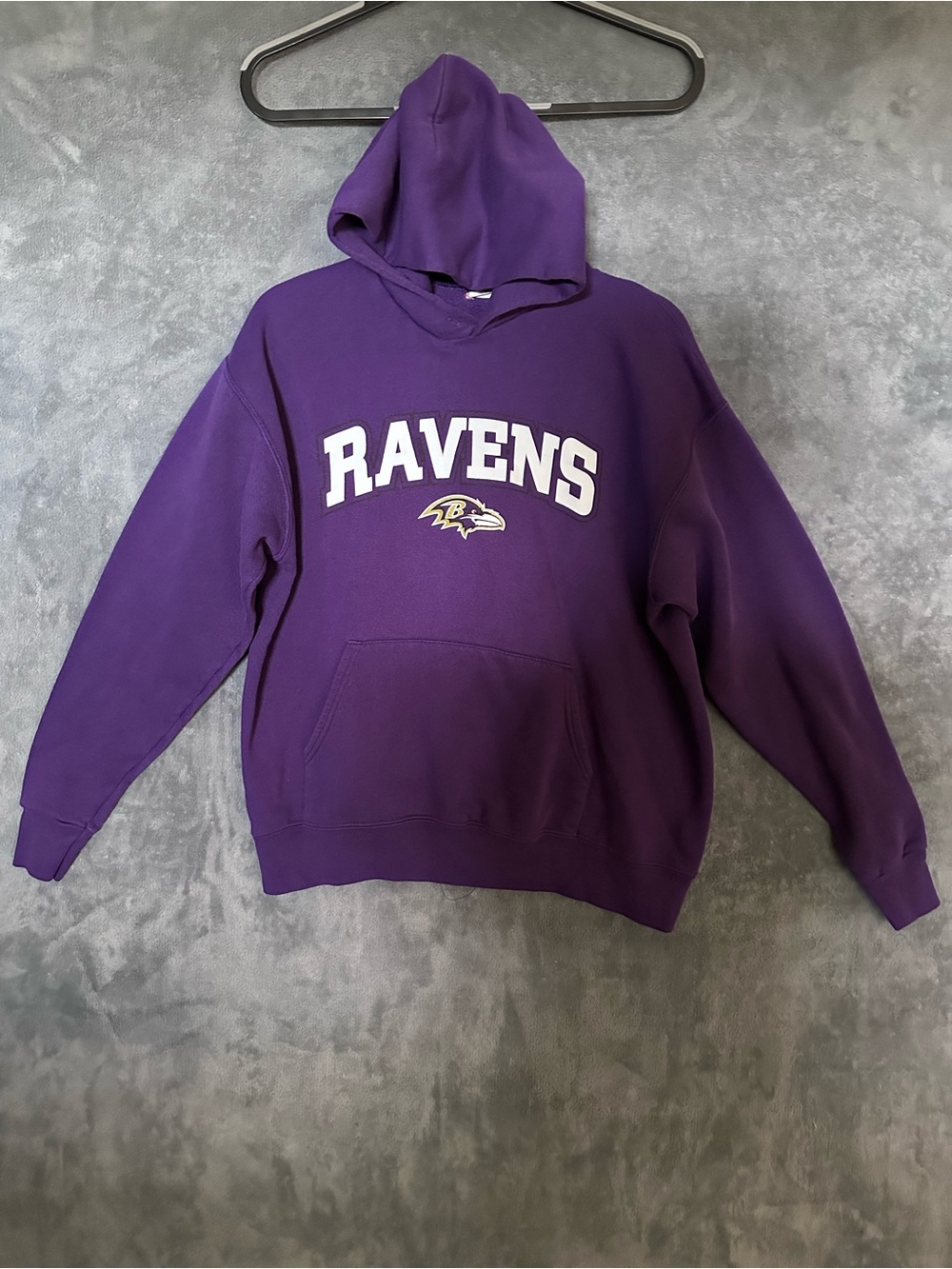 NFL Purple Ravens Crewneck Hoodie - Men's Team Sweatshirt